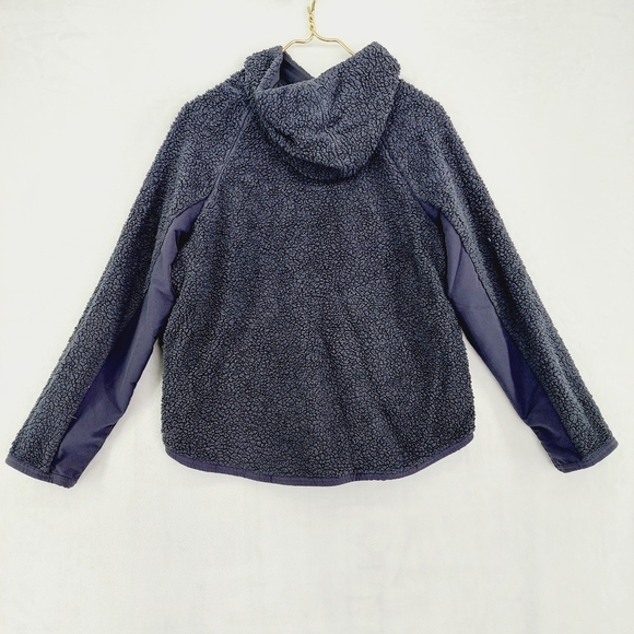 Nike Sweater Womens Black Sherpa Deep Pile Fleece Pullover Hoodie P4292 - Picture 4 of 8